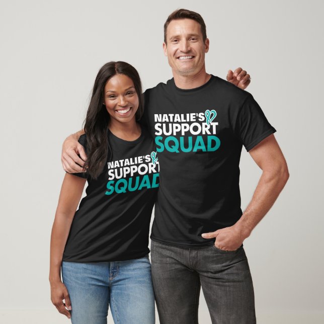 Personlig Supporter Ovarian Cancer Awareness T Shirt (Unisex)