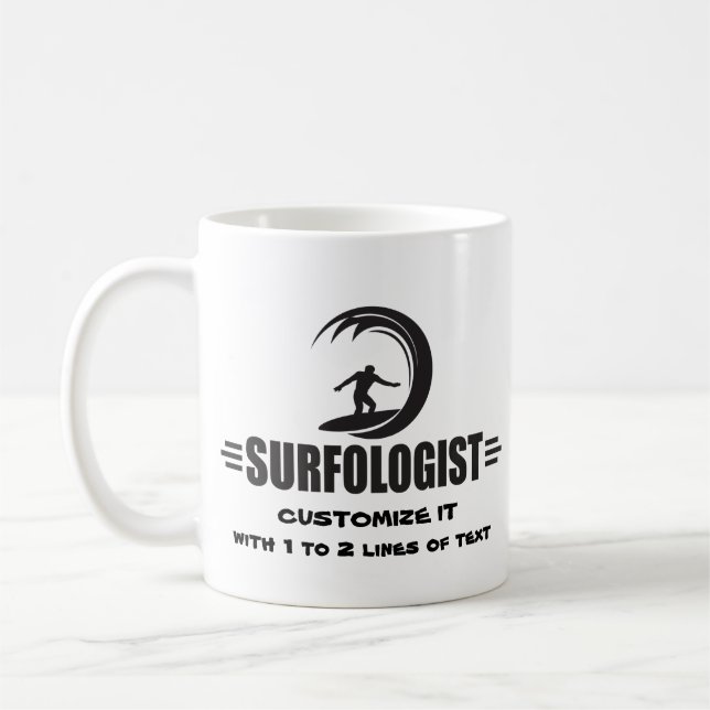Personlig Surfer Kaffemugg (Vänster)