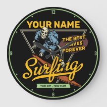 Personlig Surfing Skeleton Ride Vågar Surfer