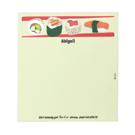 Personlig sushi-anteckningsblock anteckningsblock