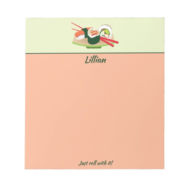 Personlig sushi-anteckningsblock anteckningsblock (Framsida)
