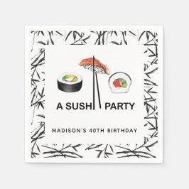 Personlig Sushi Birthday Pappersservett