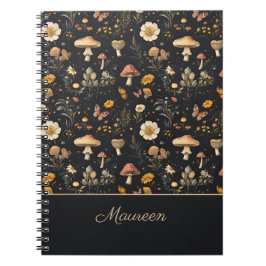 Personlig Svampar och blommor Anteckningsbok