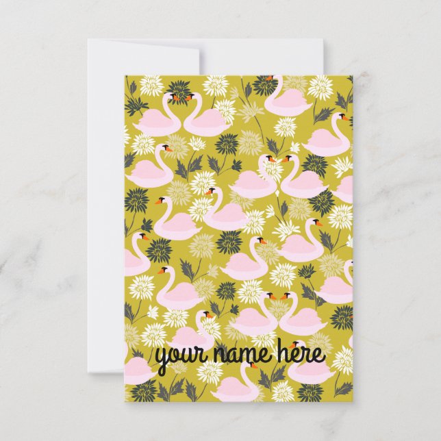 Personlig Svan Notecards OSA Kort (Framsida)