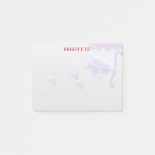 Personlig Svan Sjö Post-it Block (Framsida)