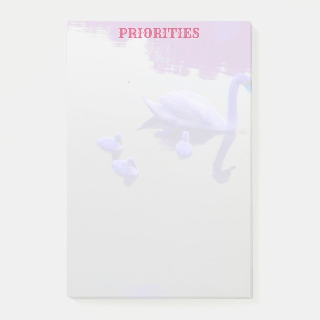 Personlig Svan Sjö Post-it Block (Framsida)