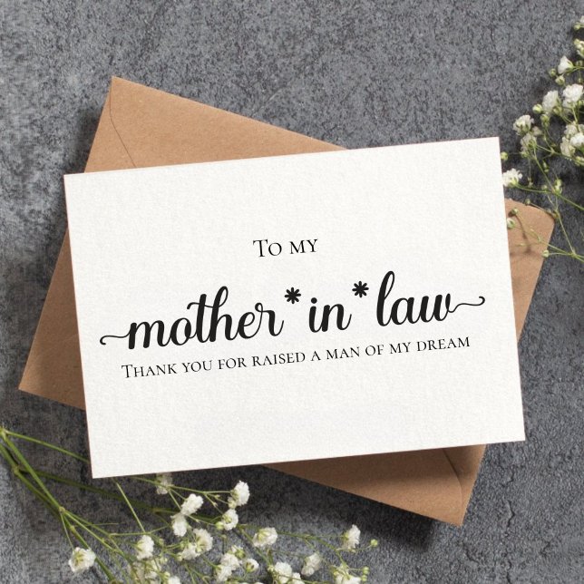 Personlig Svärmor av Bride Gift-kortet Tack Kort (Skapare uppladdad)