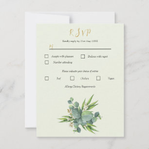 Personlig svarskort Eucalyptus bukett OSA Kort