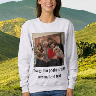 Personlig svart ask kattmamma familj husdjur foto t shirt