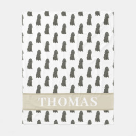 Personlig svart Cocker Spaniel Fleecefilt