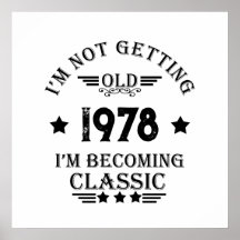 Personlig svart födelsedagspresent i vintage-stil