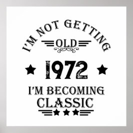 Personlig svart födelsedagspresent i vintage-stil poster