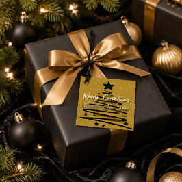 Personlig Svart Guld God Jul Gott Nytt År Gåvor Etiketter
