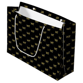 Personlig svart guld initial logotyp