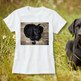 Personlig Svart lab Hund Foto och Hund Namn Tee