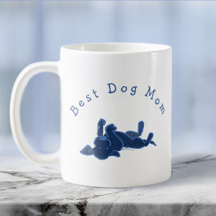 Personlig Svart lab Lounging Enkel vit Kaffemugg