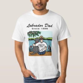 Personlig svart Labrador och pappa 2 T Shirt