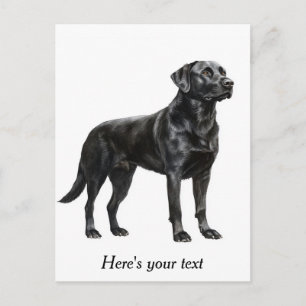 Personlig Svart Labrador Retriever-dekoration Vykort
