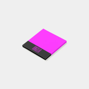 Personlig Svart och Fuchsia Post-it Block