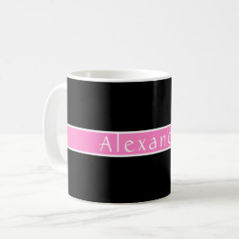 Personlig Svart och Rosa Kaffemugg