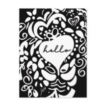 Personlig, svart och vit Hej bara för att