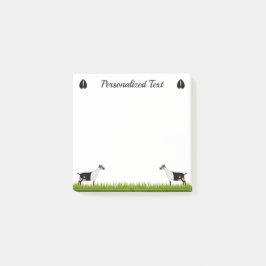 Personlig Svart och vitt alpreakummi Post-it Block