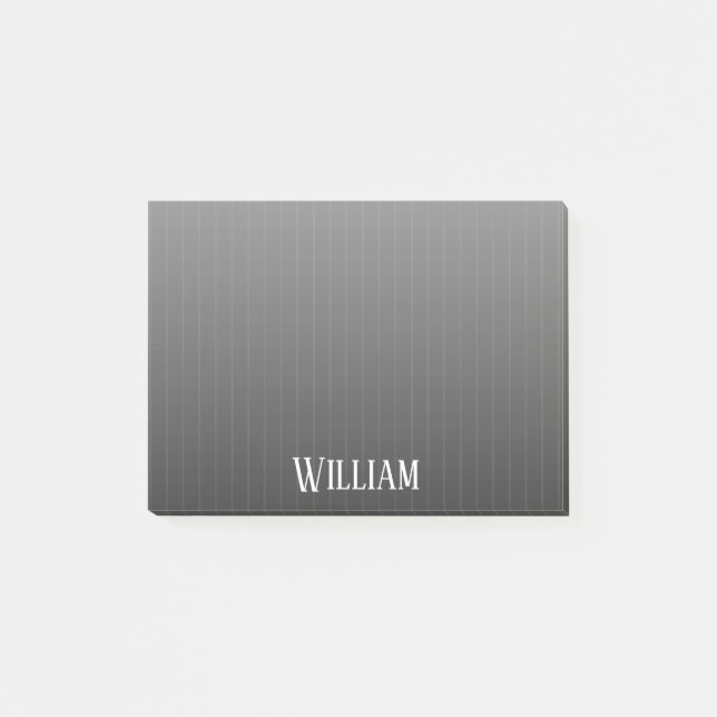 Personlig svart streck post-it block (Framsida)