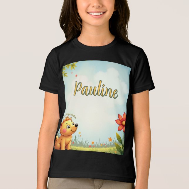 Personlig svart t-skjorta för barn t shirt (Framsida)