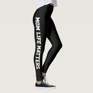 Personlig svart vit kvinnlig klassisk högtid leggings