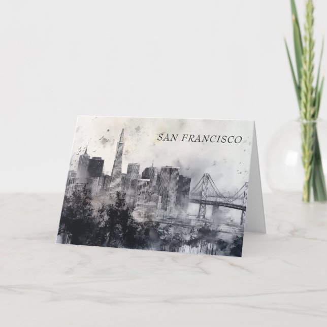 Personlig svart-vit vykort från San Francisco (Framsida)