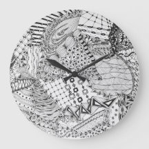 Personlig svart & vit Zendoodle Tangle ZIA 01