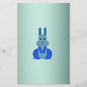 Personlig svartögd Mr Bunny Brevpapper