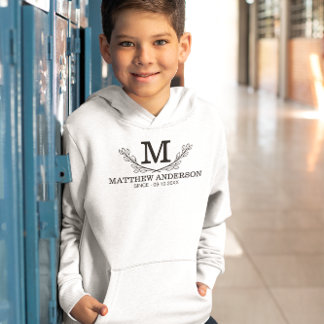 Personlig svartvit Namn-monogramålder T Shirt