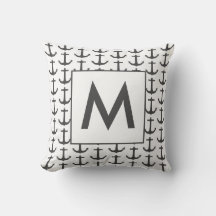 Personlig svartvit Nautical Anchor