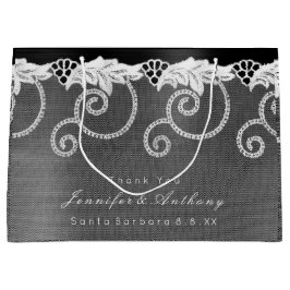 Personlig Svartvit Royalet Bröllop Snöre