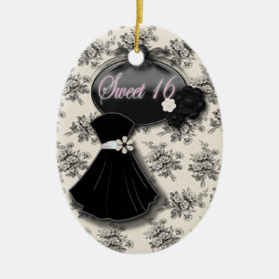 Personlig Svartvitt sötningsmedel 16 Ornament