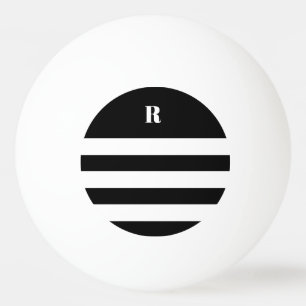 Personlig Svartvitt stripe Pingisboll