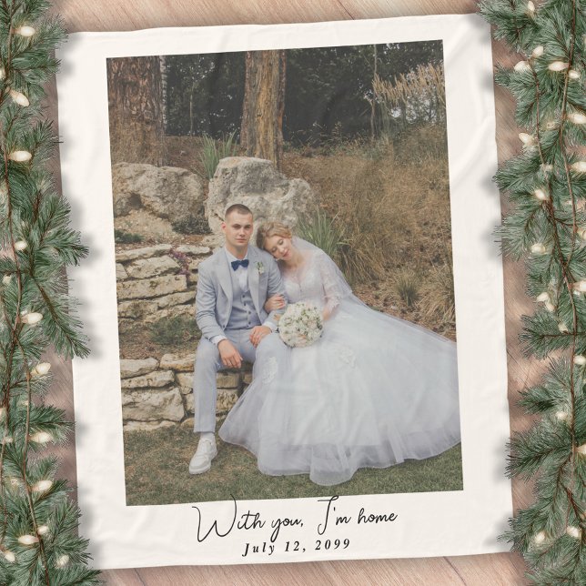 Personlig svetsad filt med en bild som minne  (Christmas Gift Wedding Photo Blanket Custom Text
)