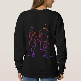 Personlig sweatshirt för par t shirt