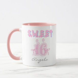 Personlig Sweet 16 Birthday Mugg