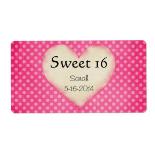 Personlig Sweet 16-etikettmall Fraktsedel