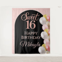 Personlig Sweet 16 födelsedagsfest banner