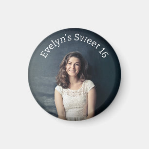 Personlig Sweet 16 Photo Magnet