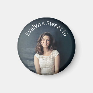 Personlig Sweet 16 Photo Magnet