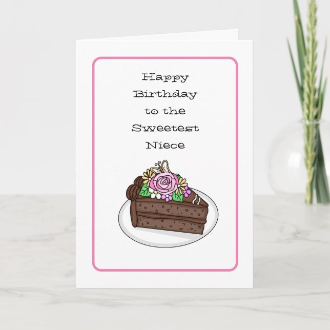 Personlig Sweet Birthday Card for Niece Kort (Framsida)