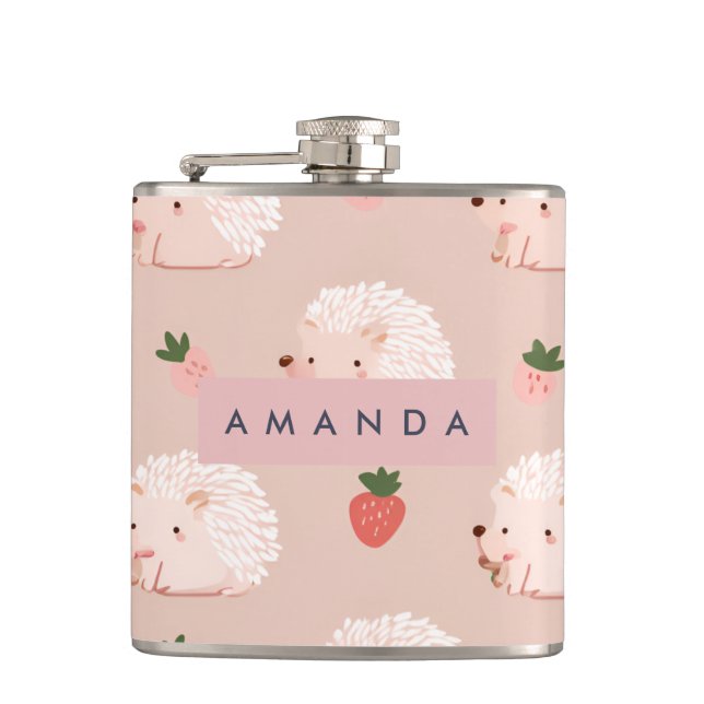 Personlig Sweet Hedgehog & Strawberry Mönster Fickplunta (Framsidan)