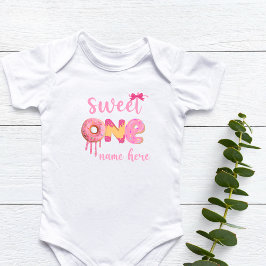 Personlig Sweet One Donut Birthday T Shirt