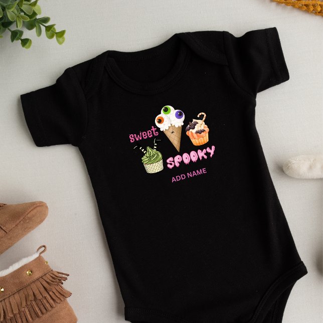 Personlig Sweet Spooky T Shirt (Personalized Sweet Spooky Baby Bodysuit)