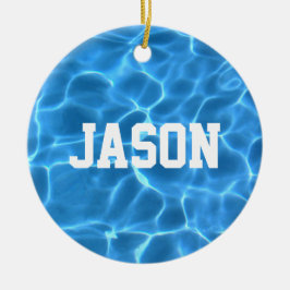 Personlig Swimmer eller Diver Photo Julgransprydnad Keramik