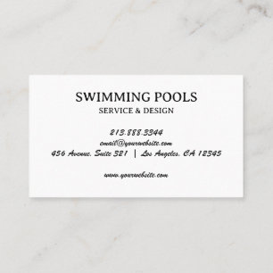 Personlig Swimming Bassäng Services Visitkort